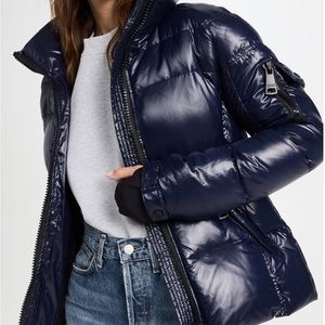 cozy puffer from SAM. traditional bomber silhouette with irresistible gloss